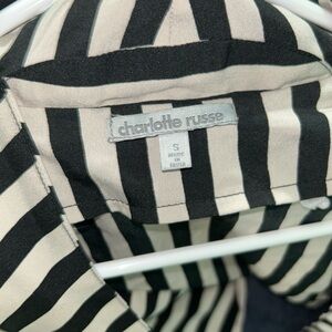 Charlotte Russe Black and White Striped Top